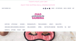 Desktop Screenshot of ciaobambina.com